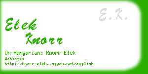 elek knorr business card